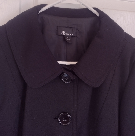 AB Studio Dress Jacket Black sz 10 - Picture 3 of 5